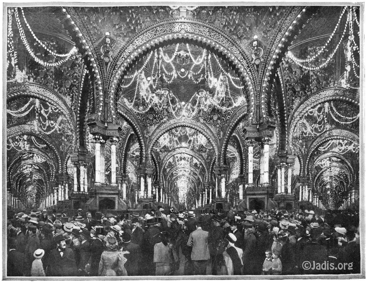 Fotografia bianco e nero interno Palazzo dell Illusioni album fotografico fratelli Neurdein Freres fotografia expo parigi 1900